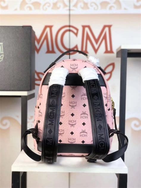 fake mcm pink backpack